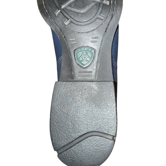 Ariat Rare Navy Blue Ankle Boots with Lace-Up Design Perforated Detailing 9 - Picture 8 of 8